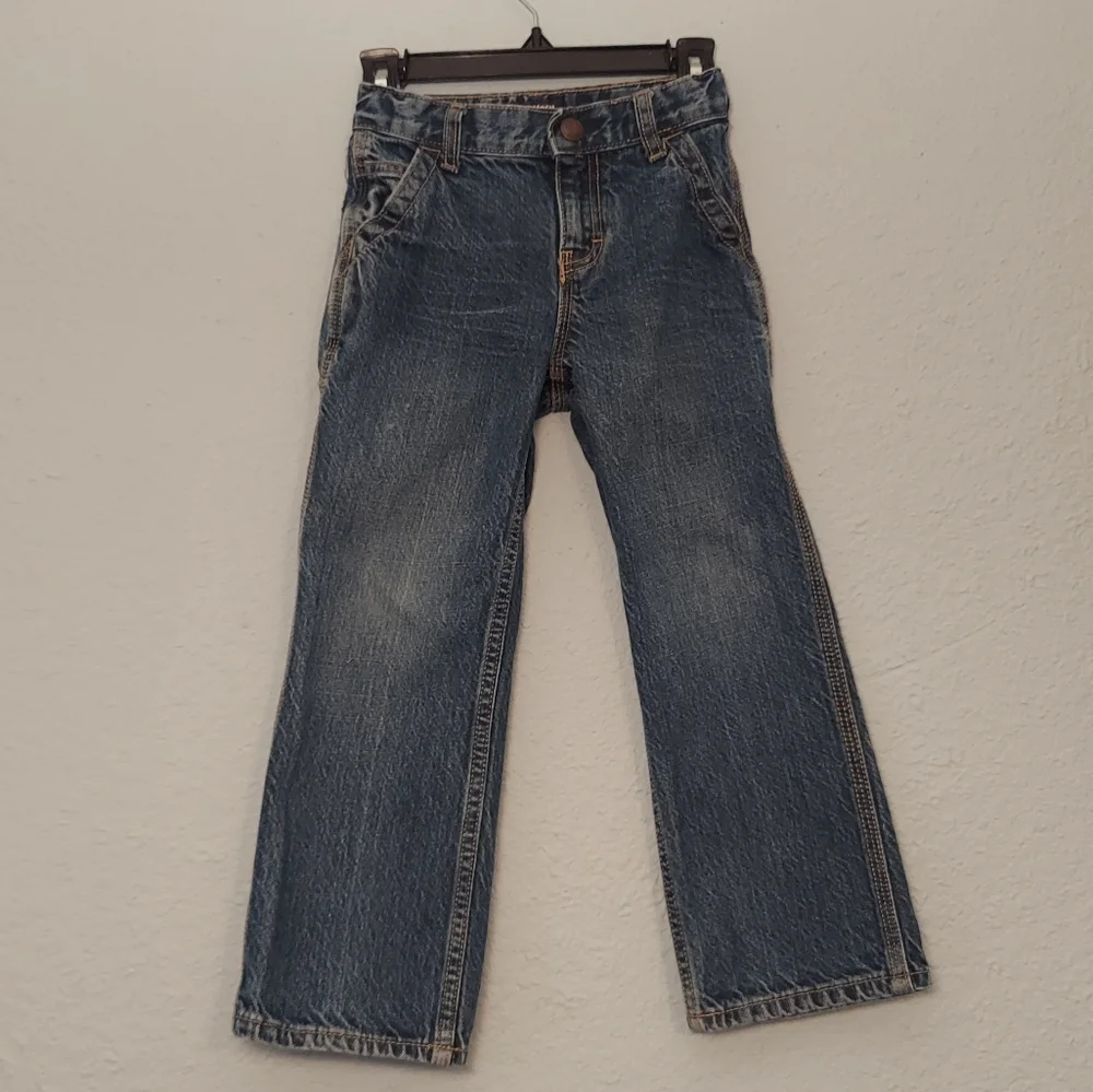 Osh Kosh B'gosh Blue Jeans Carpenter Style Pants Size 5 - Picture 1 of 12